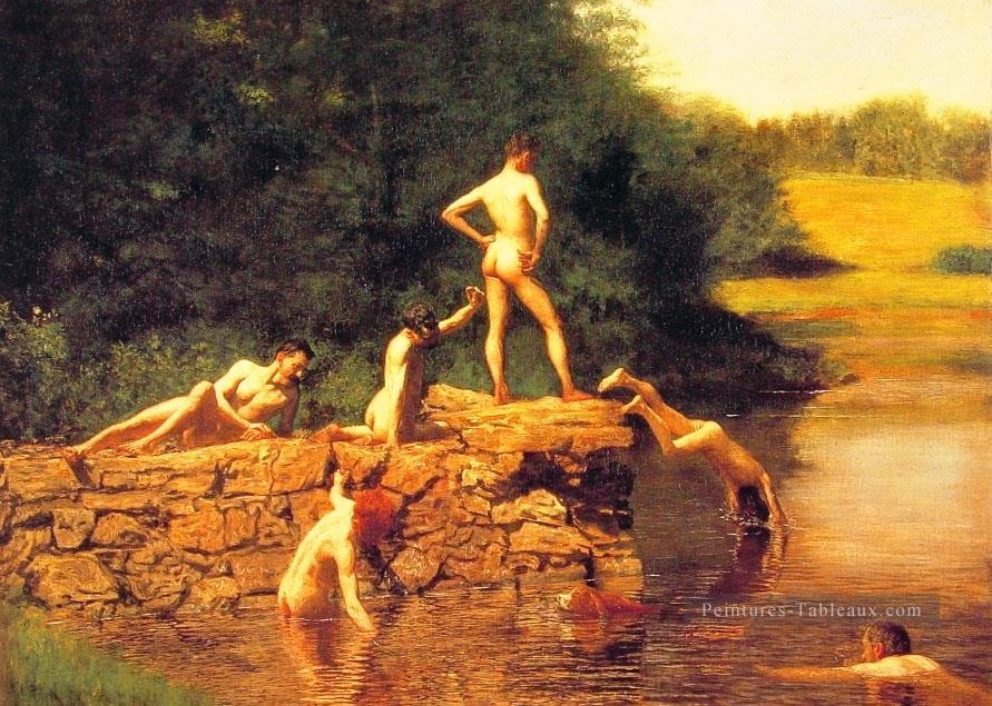 Le trou de natation réalisme Thomas Eakins Nu Peintures à l'huile
